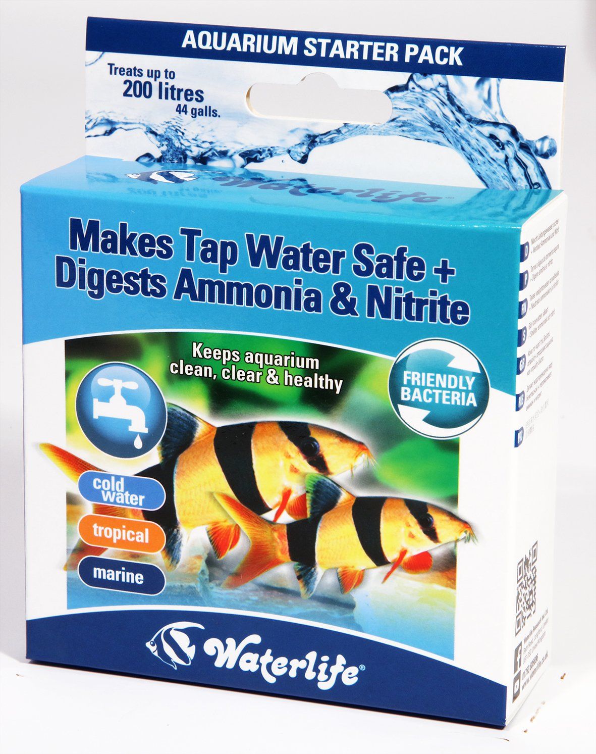 Waterlife Aquarium Starter Pack Makes tap water safe + Digests Ammonia & Nitrite 5